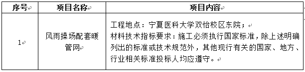 伟德国际1946源于英国双怡校区风雨操场配套暖管网项目招标公告
